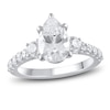 Thumbnail Image 0 of Lab-Created Diamond Engagement Ring 2-3/4 ct tw Pear/Round 14K White Gold