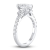 Thumbnail Image 2 of Lab-Grown Diamond Engagement Ring 2-3/4 ct tw Pear/Round 14K White Gold