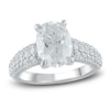 Thumbnail Image 1 of Lab-Grown Diamond Engagement Ring 4 ct tw Oval/Round 14K White Gold