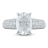 Thumbnail Image 3 of Lab-Grown Diamond Engagement Ring 4 ct tw Oval/Round 14K White Gold
