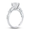 Thumbnail Image 2 of Lab-Grown Diamond Engagement Ring 2 ct tw Round/Emerald 14K White Gold