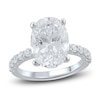 Lab-Created Diamond Engagement Ring 5-3/4 ct tw Oval/Round Platinum