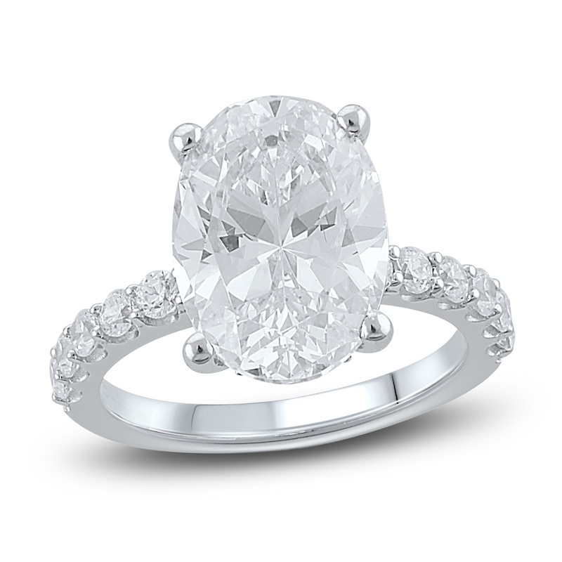 grillen Beide Gevestigde theorie Lab-Created Diamond Engagement Ring 5-3/4 ct tw Oval/Round Platinum | Jared