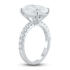 Thumbnail Image 2 of Lab-Grown Diamond Engagement Ring 5-3/4 ct tw Oval/Round Platinum