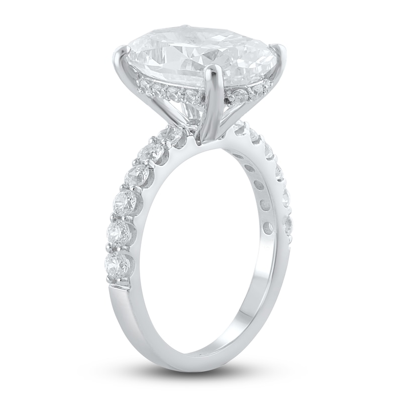 Main Image 2 of Lab-Grown Diamond Engagement Ring 5-3/4 ct tw Oval/Round Platinum
