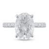 Lab-Created Diamond Engagement Ring 5-3/4 ct tw Oval/Round Platinum