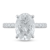 Thumbnail Image 3 of Lab-Grown Diamond Engagement Ring 5-3/4 ct tw Oval/Round Platinum