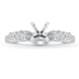 Lab-Grown Diamond Engagement Ring Setting 1/3 ct tw Round 14K White Gold