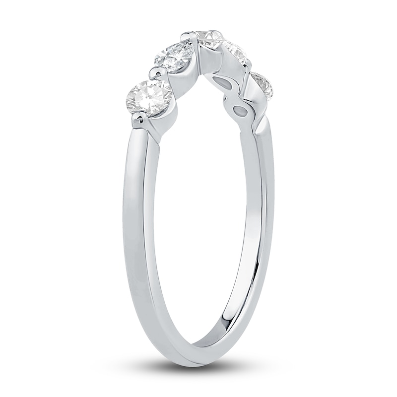 Main Image 2 of Diamond Anniversary Band 1/2 ct tw Round/Marquise 14K White Gold