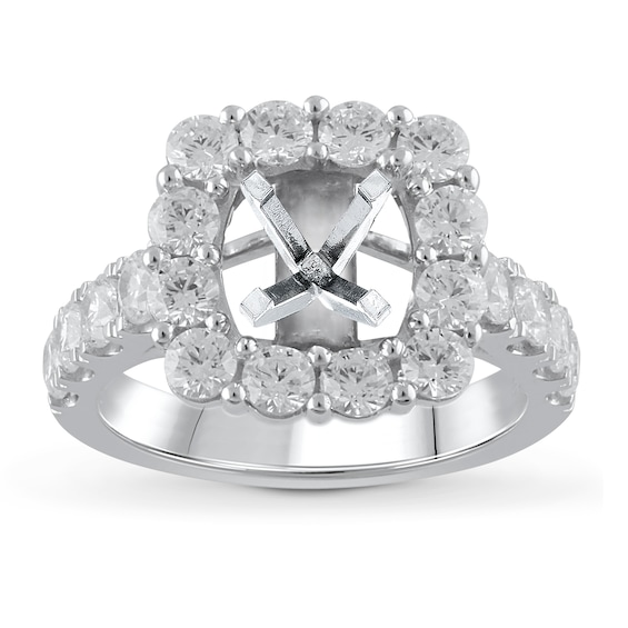 Chosen Lab-Grown Diamond Engagement Ring Setting 2 ct tw Round 14K White Gold