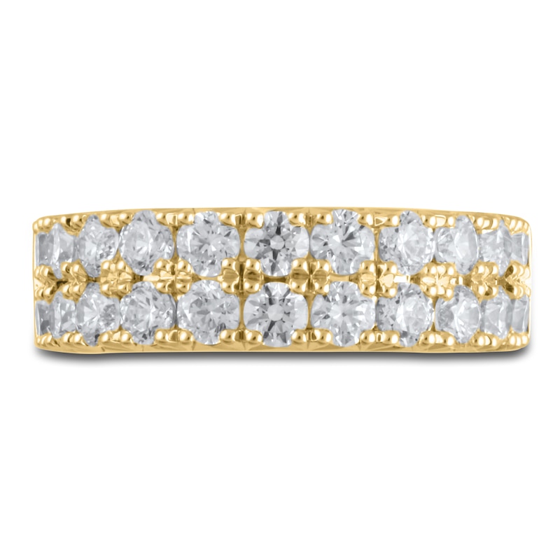 Lab-Created Diamond Anniversary Band 2 ct tw Round 14K Yellow Gold