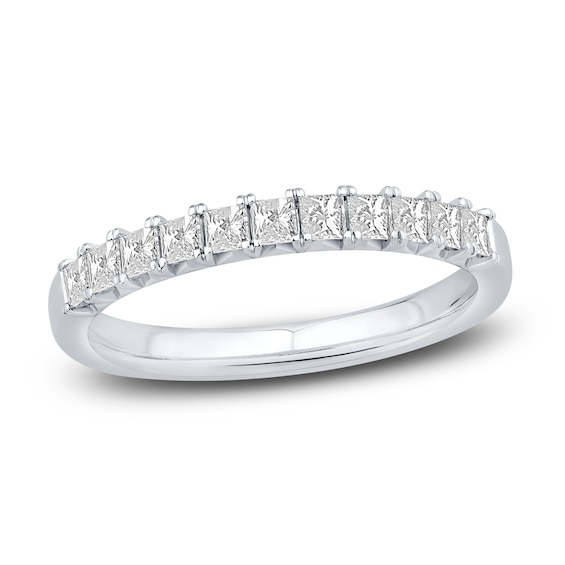Diamond Anniversary Band 58 ct tw Princess 18K White Gold
