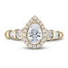 Thumbnail Image 2 of Certified Diamond Engagement Ring 1 ct tw Pear/Round /Baguette 14K Yellow Gold