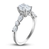 Thumbnail Image 2 of Certified Diamond Engagement Ring 1-1/2 ct tw Oval/Round /Pear 14K White Gold