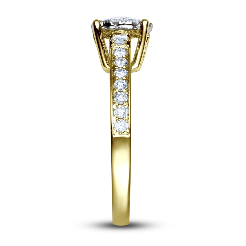 Main Image 3 of Diamond Engagement Ring 5/8 ct tw Round 14K Yellow Gold