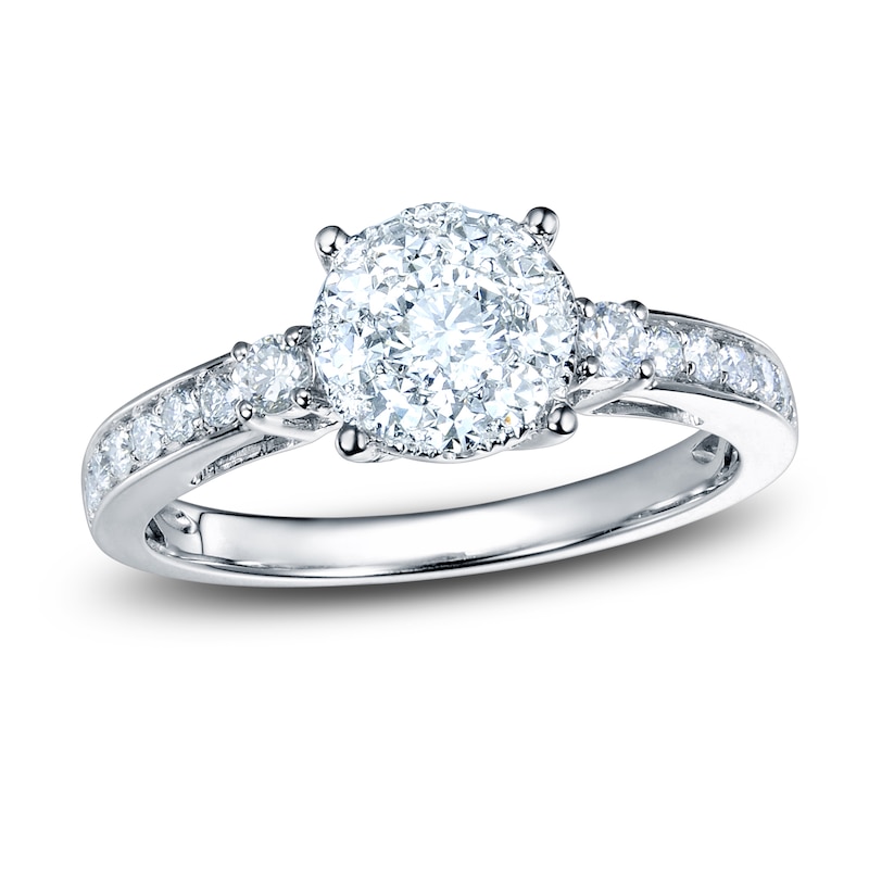 Diamond Engagement Ring 5/8 ct tw Round 14K White Gold