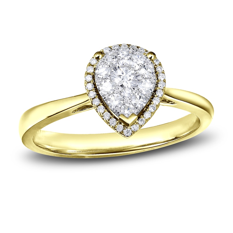 Main Image 1 of Diamond Engagement Ring 1/2 ct tw Round 14K Yellow Gold