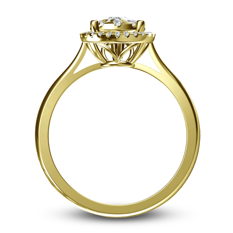 Main Image 2 of Diamond Engagement Ring 1/2 ct tw Round 14K Yellow Gold