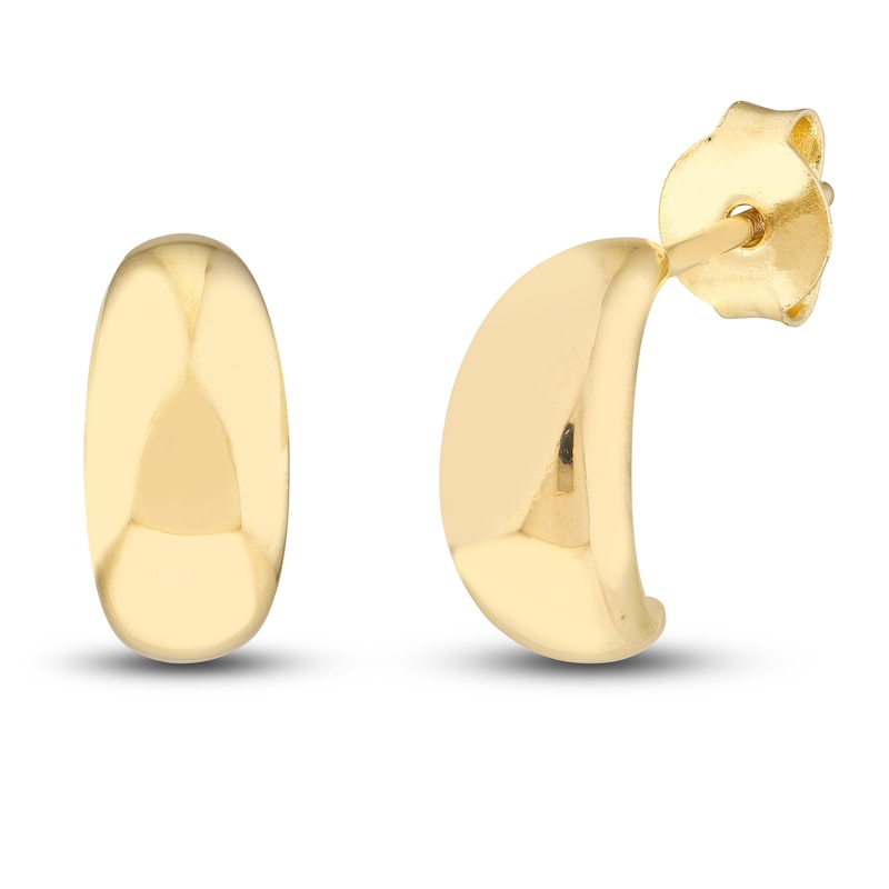 Main Image 1 of Half Hoop Earrings 14K Yellow Gold
