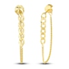 Curb Chain Drop Earrings 14K Yellow Gold