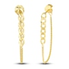 Thumbnail Image 1 of Curb Chain Drop Earrings 14K Yellow Gold