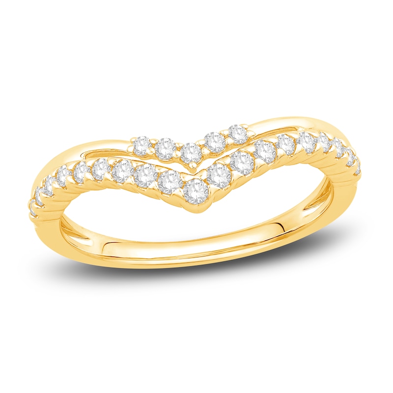 Main Image 1 of Diamond Contour Anniversary Band 1/3 ct tw Round 14K Yellow Gold
