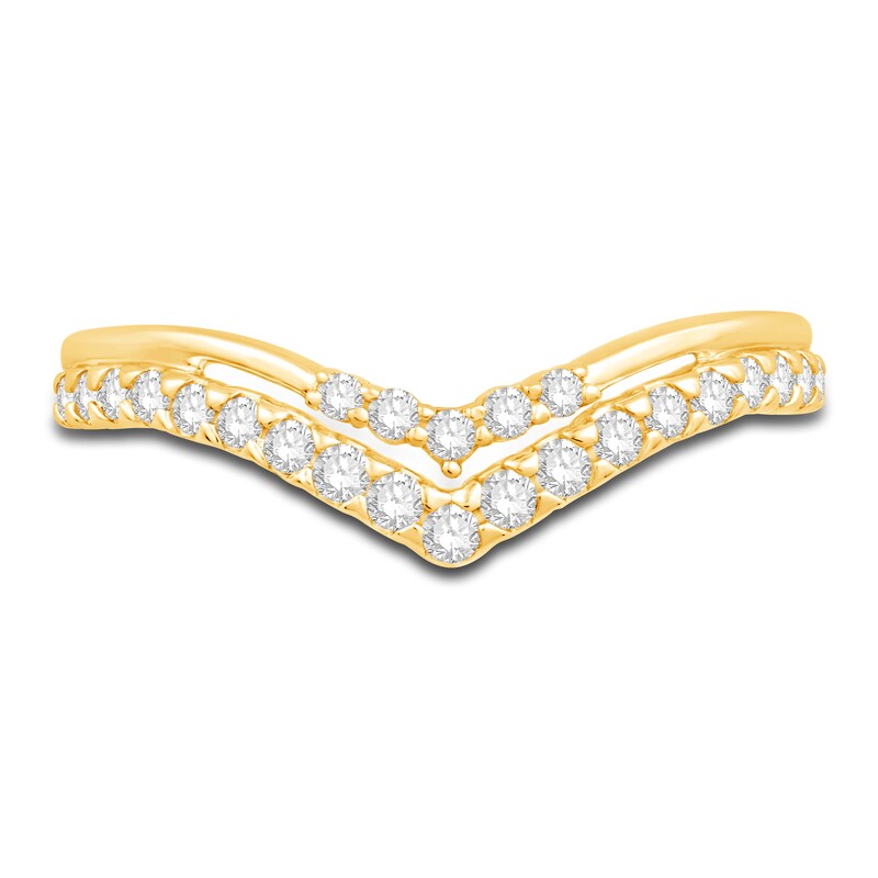 Main Image 3 of Diamond Contour Anniversary Band 1/3 ct tw Round 14K Yellow Gold