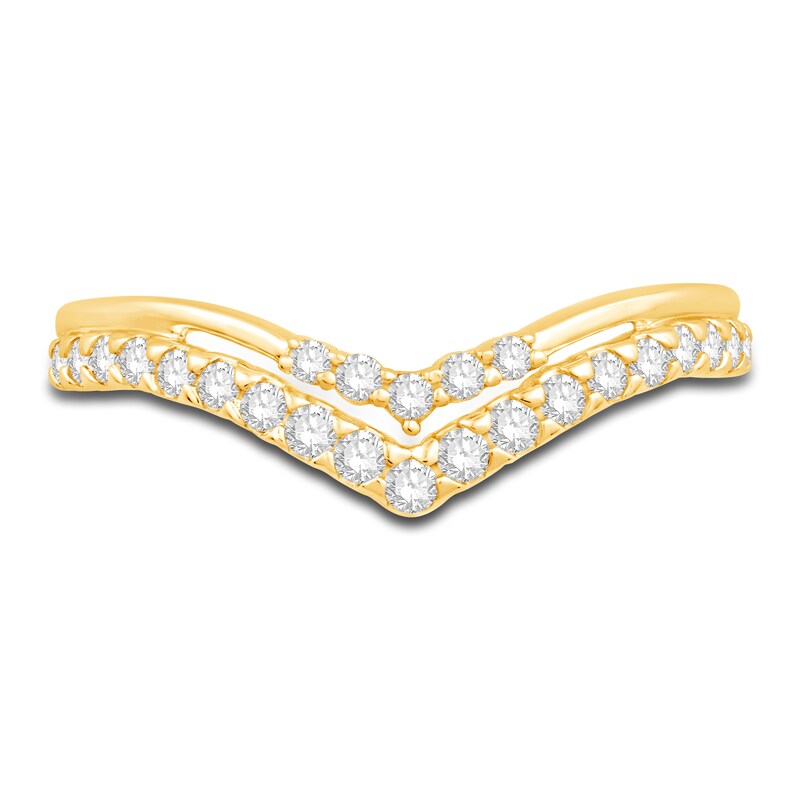 Diamond Contour Anniversary Band 1/3 ct tw Round 14K Yellow Gold