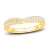 Thumbnail Image 1 of Diamond Cross Contour Anniversary Band 1/3 ct tw Round 14K Yellow Gold