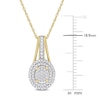 Thumbnail Image 3 of Diamond Oval Necklace 1/4 ct tw Round 10K Yellow Gold 18"