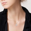 Thumbnail Image 5 of Diamond Oval Necklace 1/4 ct tw Round 10K Yellow Gold 18"