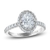 Thumbnail Image 0 of Vera Wang WISH Diamond Engagement Ring 2-3/8 ct tw Oval/ Round 18K White Gold