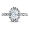 Thumbnail Image 2 of Vera Wang WISH Diamond Engagement Ring 2-3/8 ct tw Oval/ Round 18K White Gold