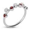 Thumbnail Image 2 of Juliette Maison Natural White Sapphire & Natural Garnet Ring 10K White Gold