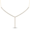Thumbnail Image 1 of Lab-Grown Diamond Lariat Necklace 5 ct tw Round 14K Yellow Gold 18"