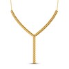 Thumbnail Image 2 of Lab-Grown Diamond Lariat Necklace 5 ct tw Round 14K Yellow Gold 18"