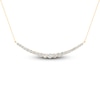 Thumbnail Image 0 of Lab-Created Diamond Smile Necklace 2 ct tw Round 14K Yellow Gold 18"