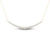 Thumbnail Image 1 of Lab-Grown Diamond Smile Necklace 2 ct tw Round 14K Yellow Gold 18"
