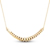 Thumbnail Image 2 of Lab-Created Diamond Smile Necklace 2 ct tw Round 14K Yellow Gold 18"
