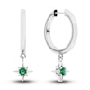 Thumbnail Image 1 of Juliette Maison Natural Emerald Starburst Drop Earrings 10K White Gold