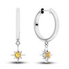 Thumbnail Image 0 of Juliette Maison Natural Citrine Starburst Drop Earrings 10K White Gold