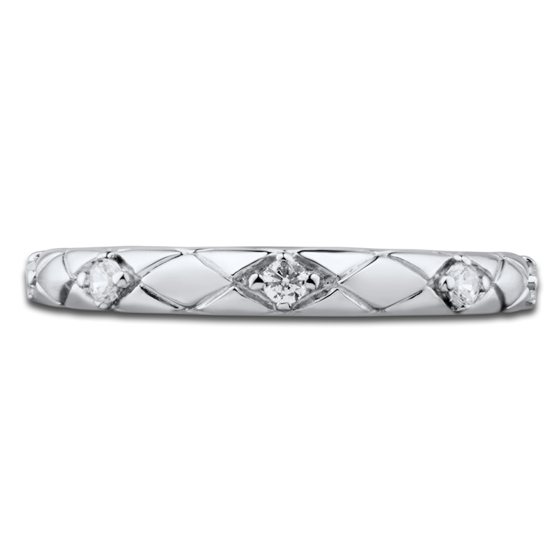 Main Image 3 of Diamond Wedding Band 1/10 ct tw Round 14K White Gold
