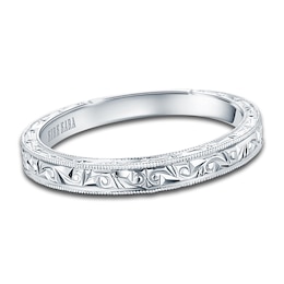 Kirk Kara Engraved Wedding Band Platinum