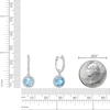 Thumbnail Image 4 of Natural Blue Topaz & White Lab-Created Sapphire Dangle Earrings Sterling Silver