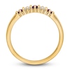 Thumbnail Image 2 of Natural Ruby Stackable Ring 1/15 ct tw Diamonds 14K Yellow Gold