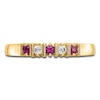 Thumbnail Image 3 of Natural Ruby Stackable Ring 1/15 ct tw Diamonds 14K Yellow Gold