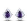 Thumbnail Image 0 of Natural Amethyst Earrings 1/5 ct tw Diamonds 14K White Gold