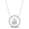 Thumbnail Image 0 of Certified Lab-Created Diamond Jacket Pendant Necklace 2 ct tw Round 14K White Gold 18"