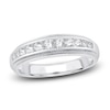 Thumbnail Image 1 of Men's Diamond Wedding Band 1/2 ct tw Round 14K White Gold