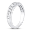 Thumbnail Image 2 of Men's Diamond Wedding Band 1/2 ct tw Round 14K White Gold